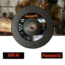 Disco FLAP 45 Graus 7 178 x 22,2mm Grão 40 Famastil