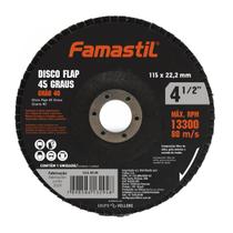 Disco Flap 45 Metal 4 1/2" 40 Grãos Famastil