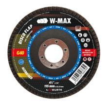 Disco Flap Aço Acabamento Fino 115mm G80 Embalagem com 10 Unidades WMax 5986214003 Kit