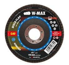 Disco Flap Aço Desbaste Rápido 115mm G40 Embalagem com 10 Unidades WMax 5986214001 Kit