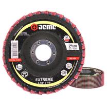 Disco Flap Aeme Extreme Manta Abrasiva e Lixa Grão 120 10 Unidades