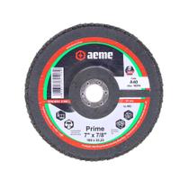 Disco Flap Aeme Prime Fibra Angular Óxido De Alumínio 7" (180mm) 10 Unidades