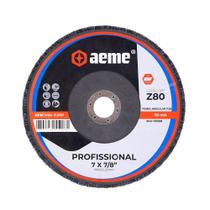 Disco Flap Aeme Profissional Fibra Angular 7" (180mm) 5 Unidades