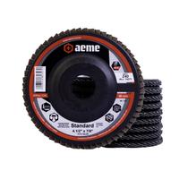 Disco Flap Aeme Standard Nylon Preto Reto Zircônio 4.1/2" (115mm) 10 Unidades