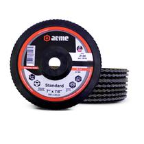 Disco Flap Aeme Standard Nylon Preto Reto Zircônio 7" (180mm) 10 Unidades