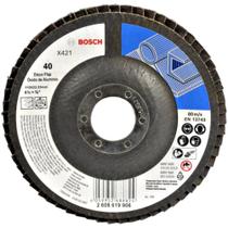 Disco Flap Bosch X421 Óxido de Aluminio G40 2608619906 Bosch