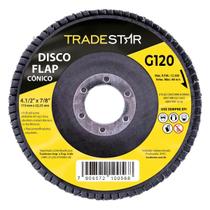 Disco Flap Conico 4.1/2 X 7/8 Fds115-120Fc Z120 Grão 120
