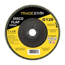 Disco Flap Conico 7" 180mm Fds180-120fc Z120 Grão 120