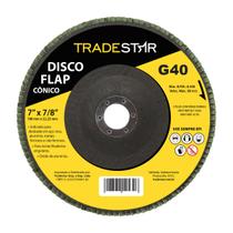 Disco Flap Conico 7" 180mm Fds180-40fc Z40 Grão 40