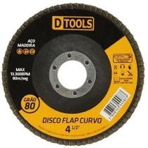 Disco Flap Curvo 4,5" Grão 80 - Dtools