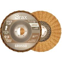 Disco Flap de Acabamento Aço Inox / Alumínio 4.1/2" Grosso - Brax
