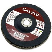 Disco Flap de Óxido de Alumínio de 7" X 7/8" 180x22,23mm Grão 36 - Galzer