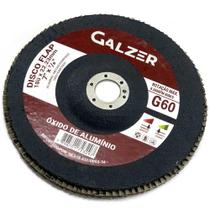Disco Flap de Óxido de Alumínio de 7" X 7/8" 180x22,23mm Grão 60 - Galzer