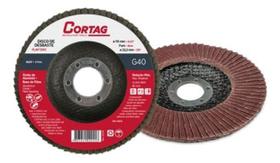 Disco Flap Desbaste 115mm 4.1/2" G40 Alta Performance Profissional Cortag