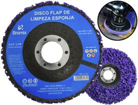 Disco Flap Desbaste Limpeza Polidor Removedor De Tinta Verniz Fundo Ferrugem 115mm Bramix Disco Flap Desbaste Limpeza Polidor Removedor De Tinta Verniz Fundo Ferrugem 115mm Bramix