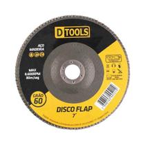 Disco Flap Disc 7'' Grão 60 para Lixamento em Metais e Madeira - DTOOLS Disco Flap Disc 7'' Grão 60 para Lixamento em Metais e Madeira - DTOOLS