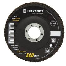 Disco flap ecoinox fibra conico 4.1/2 grana 40 - 5 unidades