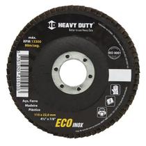Disco flap ecoinox fibra conico 4.1/2 grana 60 - 5 unidades Disco flap ecoinox fibra conico 4.1/2 grana 60 - 5 unidades