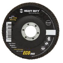 DISCO FLAP ECOINOX FIBRA CONICO 4.1/2 GRANA 80 - 10 Unidades