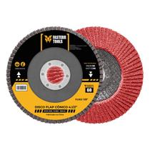 Disco Flap Grão 60 Aço Cônico 4.1/2 Fasterr FSTC07 Disco Flap Grão 60 Aço Cônico 4.1/2 Fasterr FSTC07