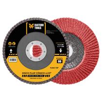 Disco Flap Grão 80 Aço Cônico 4.1/2 Fasterr FSTC08