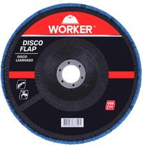 Disco Flap Inox Curvo Grão No 120 115 X 22 - Worker