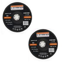 Disco Flap Lixa 7" X 7/8" 180mm x 22.2mm Grão 120 Starfer Aço