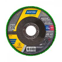 Disco Flap Norton 4.1/2'' - Grao 40 Standard ./ Kit Com 10 Peças