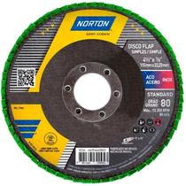 Disco Flap Norton R244 115mm Grão 80 Aço Inox