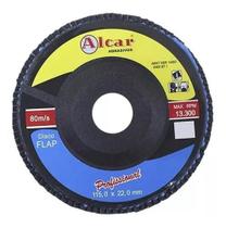 Disco Flap para Aço Inox Aço de Ligas Alumínio 4.1/2" Grão 80 Alcar