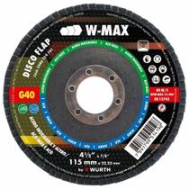 Disco Flap Para Inox W-Max 115mm GR40 Wurth 0578000040 Disco Flap Para Inox W-Max 115mm GR40 Wurth 0578000040
