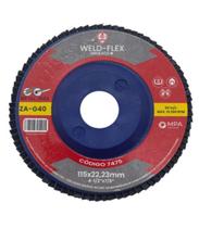 Disco Flap PVC Reto 115x22mm GR40 Eco ZA Nylon Flex SC Weld - Unica Unico Disco Flap PVC Reto 115x22mm GR40 Eco ZA Nylon Flex SC Weld - Unica Unico
