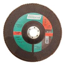 Disco Flap Redescor Zircônio Azul 7 Pol Grão 80 C/ 10Pc