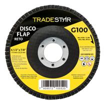 Disco Flap Reto 4.1/2 X 7/8 Fds115-100fc Z100 Grão 100