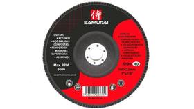 Disco Flap Samurai Costado de Plástico 115 X 22,23 mm Para Esmerilhadeiras - Ideal para Lixar e Polir