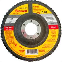 Disco Flap Starrett 4.1/2'' X 7/8''- Grao 40 Disco Flap Starrett 4.1/2'' X 7/8''- Grao 40