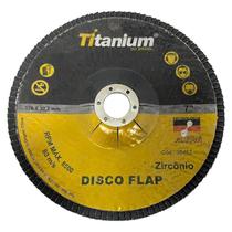 Disco Flap Titanium Conico 4 1/2 Grana 040 Zirconio