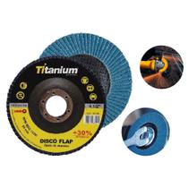 Disco Flap Zirconio 7" Curvo 5466 Titanium Grão: 40