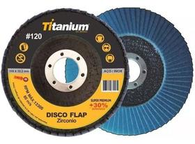 Disco Flap Zirconio Inox 4.1/2" GR 120 Curvo 04188 - Titanium Disco Flap Zirconio Inox 4.1/2" GR 120 Curvo 04188 - Titanium
