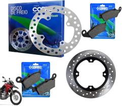 Disco Freio Dianteiro e Traseiro + Pastilha Dianteira + Traseira Cobreq Xre 300 Ano 2009 Até 2014 Sem Abs