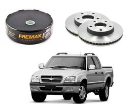 Disco freio dianteiro fremax original chevrolet s10 4x4 2.4 2.8 2001 a 2007