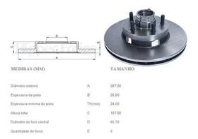 Disco freio ford ranger 4x2 99/2011 dian ventila - HIPPER FRE Disco freio ford ranger 4x2 99/2011 dian ventila - HIPPER FRE