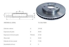 Disco freio gm blazer/s10 4x4 98/11 dian ventila