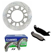 Disco freio xtz 150 crosser + pastilha + lona patim cobreq