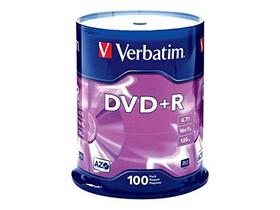 Disco Gravável DVD+R Verbatim 4.7GB AZO Dye 16X - 100 Unidades Spindle