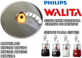 Disco Inox Fatiador De Batatas Para o seu Multiprocessador Modelos HR7304 RI7301 RI7302 RI7303