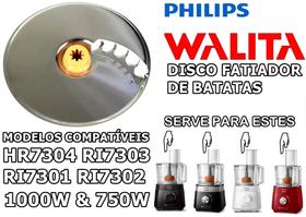 Disco inox Fatiador Grosso Batatas para seu processador modelos HR7304 RI7303 Ri7300 Ri7302 Ri7301