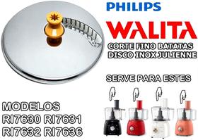 Disco Julienne Inox fatiador Batatas Fino para seu processador RI7631 RI7630 RI7632 RI7636