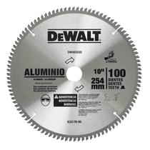 Disco Lâmina Para Serra Esquadria E Bancada Dewalt Linha Dwa 10 Pol 254mm 100d Furo 30mm Alumínio