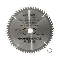 Disco Lamina Serra Circular P Aluminio 7.1/4 185mm 60 Dentes